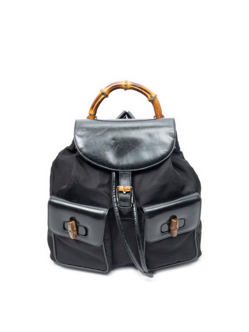 Gucci Vintage Bamboo Backpack Leather #365736G60B